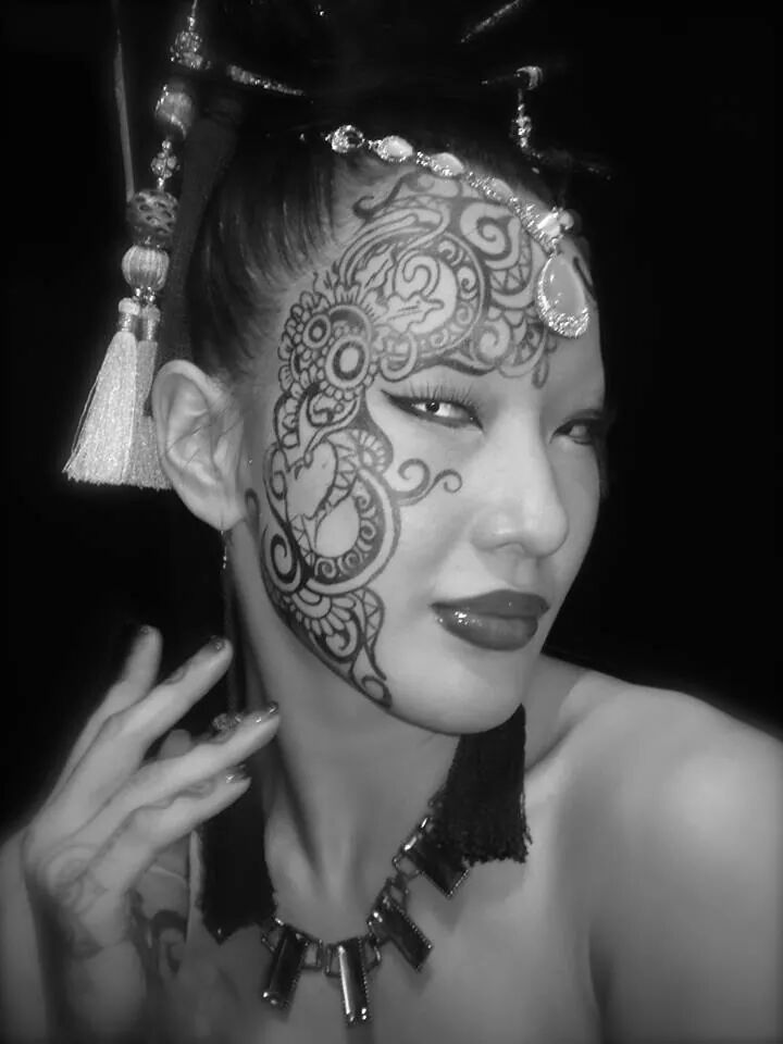 京都 幻術桟敷 出演者にフェイスペイント Chieko Art Works Saraswati Planet 京都 幻術桟敷 出演者にフェイスペイント Chieko Art Works Saraswati Planet