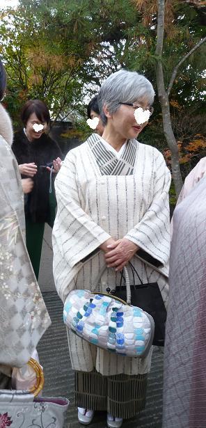 クリスマスランチ会・お客様の着物とコート姿。_f0181251_1910227.jpg