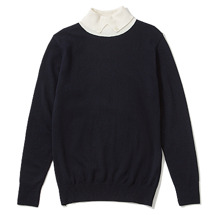 .efilevol  BOTTON DOWN TURTLE KNIT PULLOVER_f0212574_1855813.jpg