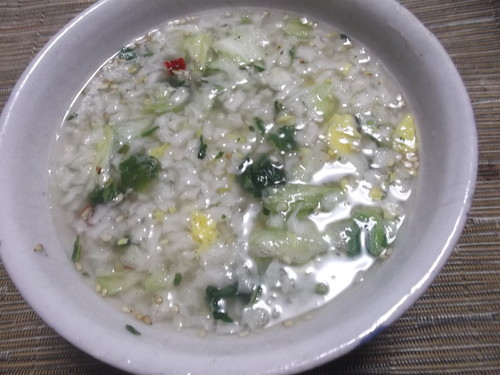 寒天ぞうすい ホタテ・ちんげん菜_f0076001_0592112.jpg