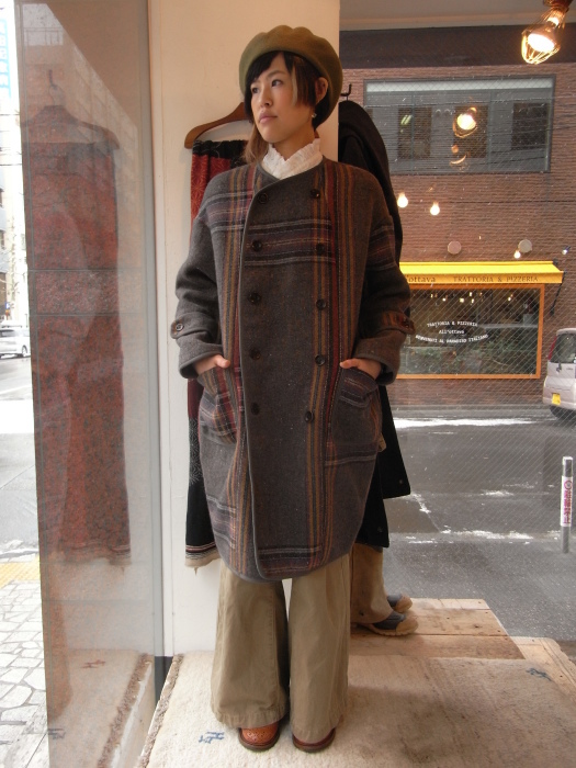ウール二重織BIGチェック 女の子パフコート : SAPPORO STAFF BLOG