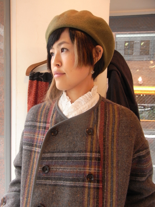 キャピタル　ウール二重織ビッグチェック女の子パフコート　超美品 KAPITAL（キャピタル）| ウール二重織BIGチェック 女の子パフコート