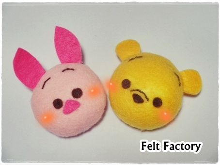 フェルトでツムツム プーさん ピグレット Maruwa Taroのfelt Factory