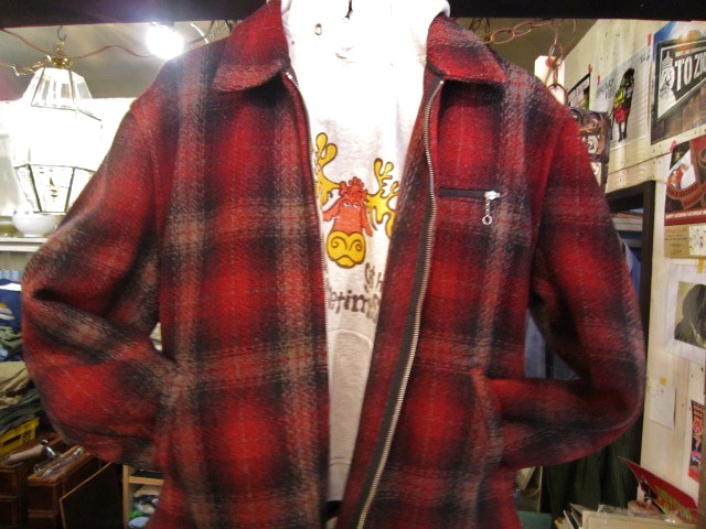 40s〜 SPORTCLAD 厚手 チェック柄 スポーツジャケット コート ワーカーズ WORKERS K&T H ゴートスキンスポーツジャケット