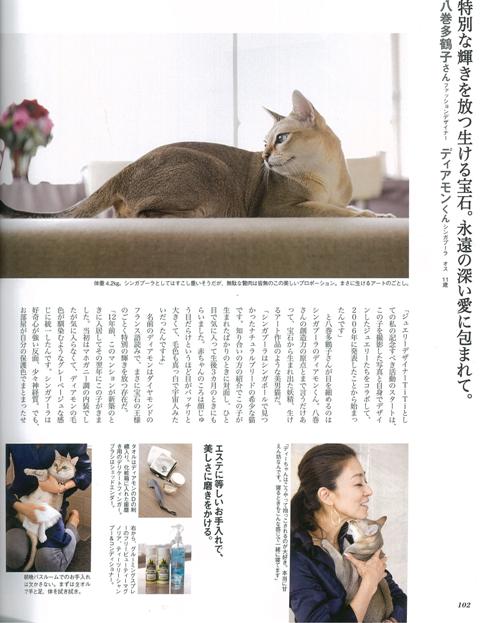 クロワッサン特別編集「やっぱり猫は不思議」に愛猫ディアモン登場♪_a0138976_1301273.jpg