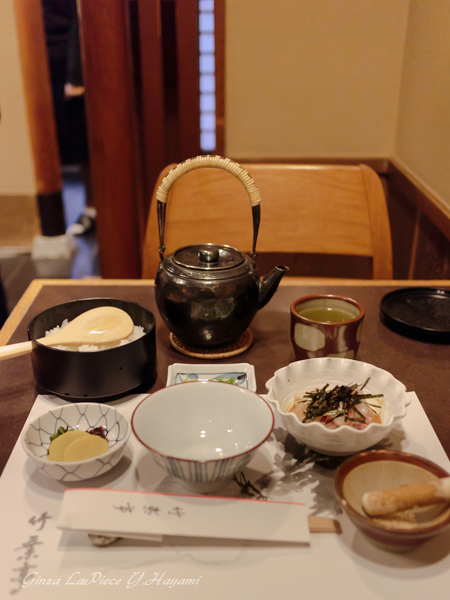 銀座ディナー 竹葉亭銀座店 鯛茶漬け_b0133053_043241.jpg