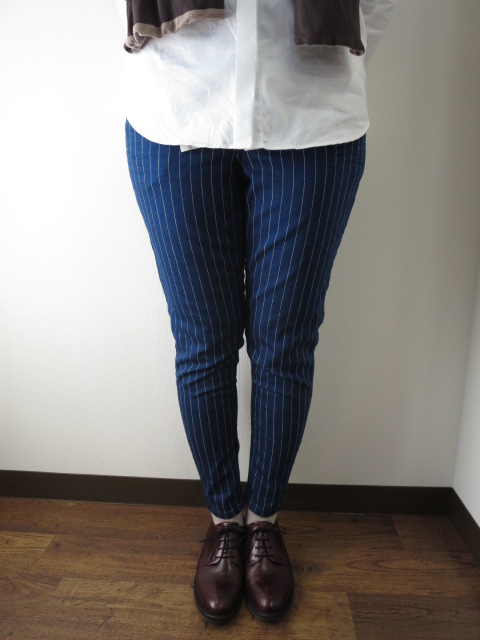 ANNA KERRY JEANS ハイウエストストライプストレッチ テーパードPT_e0076692_21134866.jpg