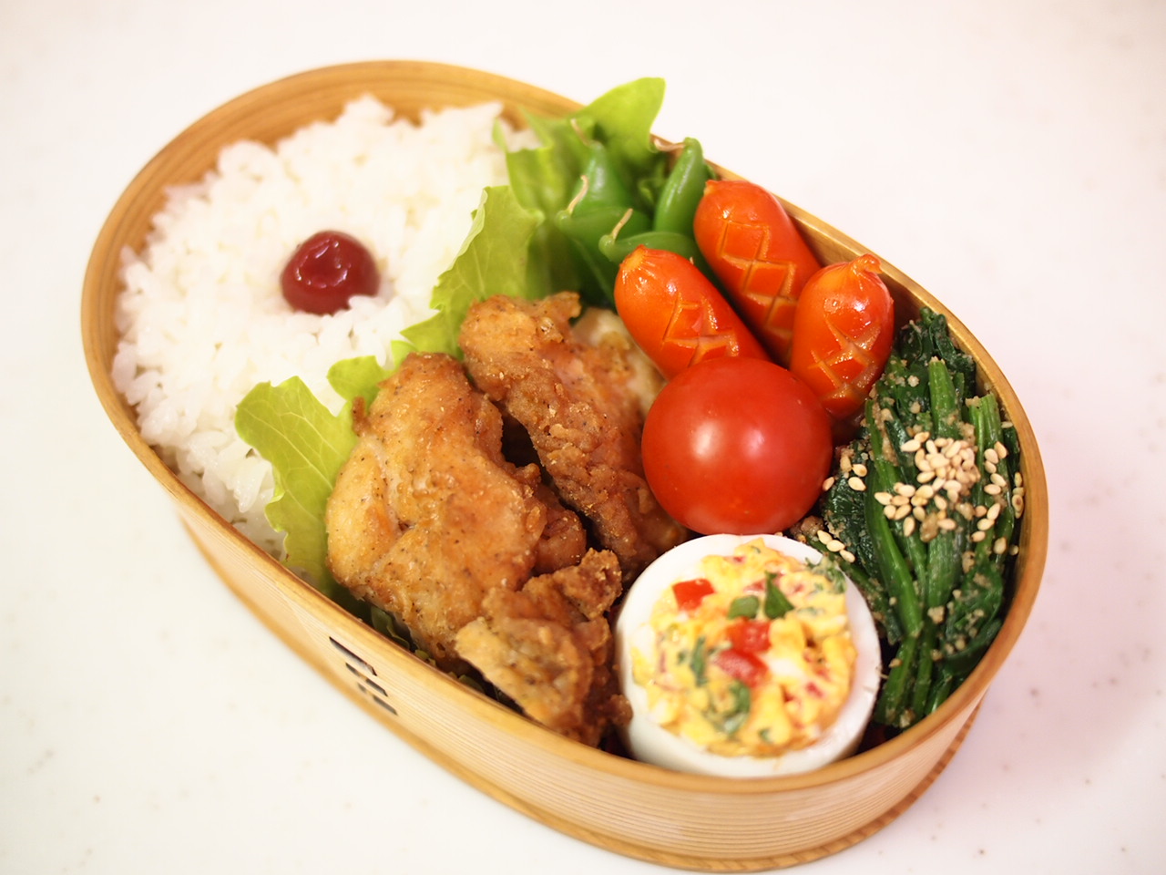 12月24日 水 お弁当 ゆでたまごファルシ 日々の暮らしとお弁当