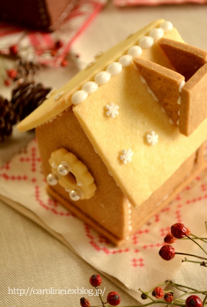 クリスマスイブのお菓子の家　Homemade Gingerbread Houses (Hexenhaus)_d0025294_23594518.jpg