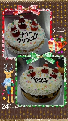 クリスマスイブに親子ケーキ作り教室。_f0201565_1053783.jpg