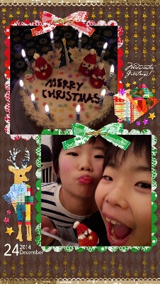 クリスマスイブに親子ケーキ作り教室。_f0201565_10646.jpg