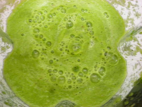 柿の葉茶と水菜のスムージー_c0152767_21141558.jpg