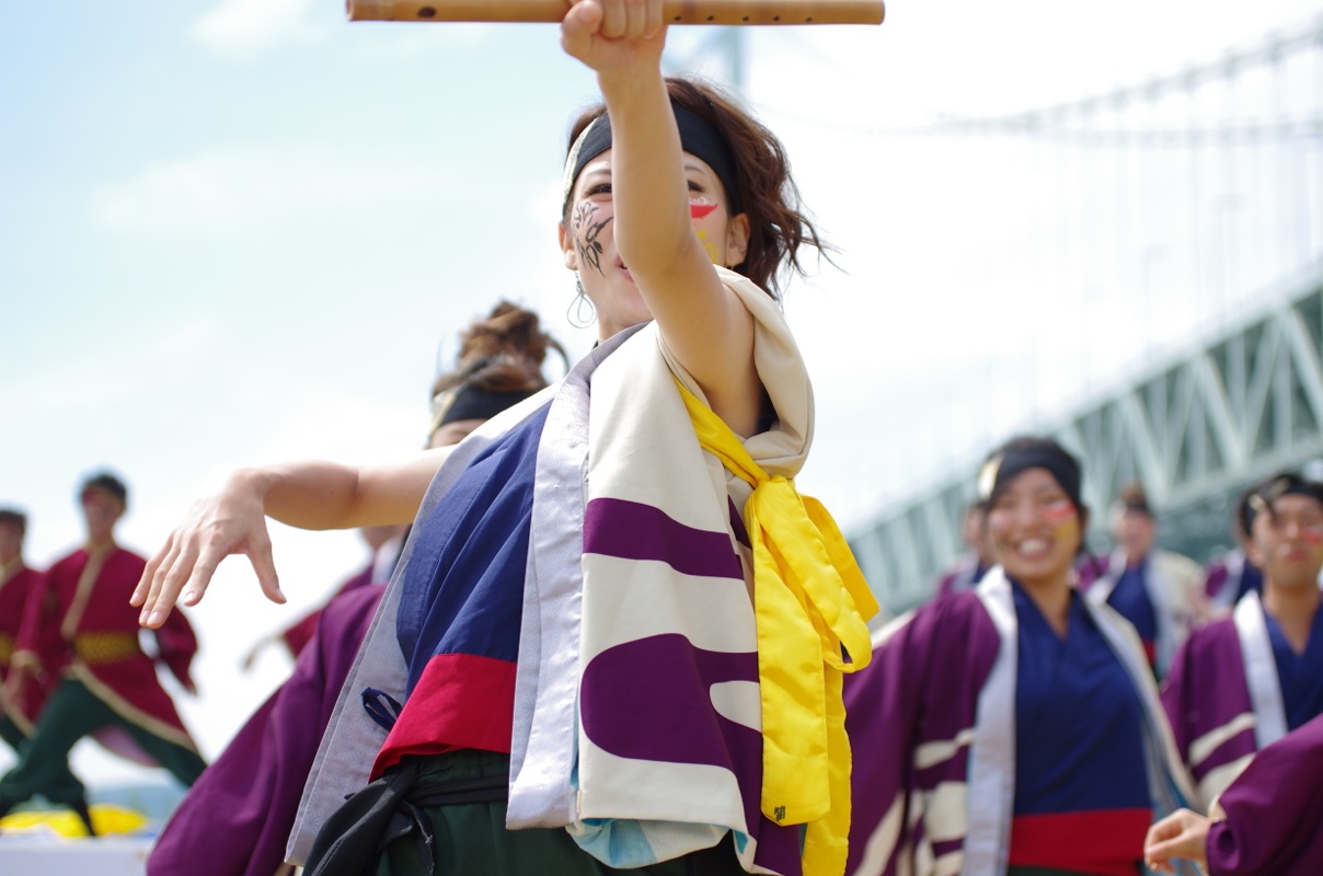 神戸よさこい２０１４その１４（岡山うらじゃ連 蓮雫）_a0009554_014712.jpg