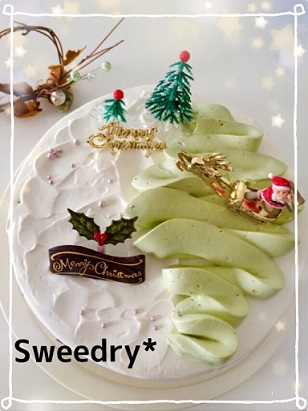 抹茶ムースのクリスマスケーキ☆　2014年Ver._c0220822_13232869.jpg
