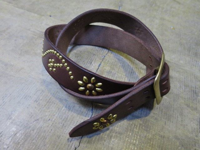 密かに好評の手打ち(HAND MADE) STUDS BELT 。。。MADE in Japan_d0152280_11151693.jpg