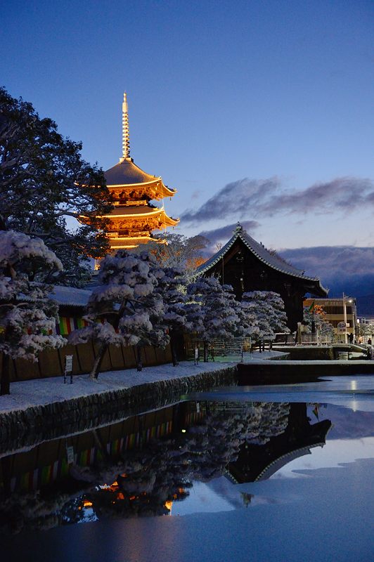 元旦雪景色!＠東寺　其の二_f0032011_19493027.jpg