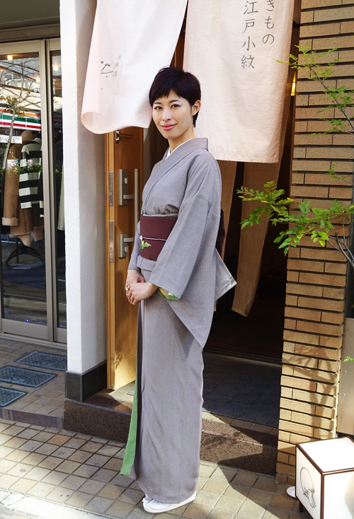 逸品型紙 木賊 素晴らしいコーディネートをkちゃんアレンジで 表参道 染一会 逸品型紙 木賊 素晴らしいコーディネートをkちゃんアレンジで 表参道 染一会