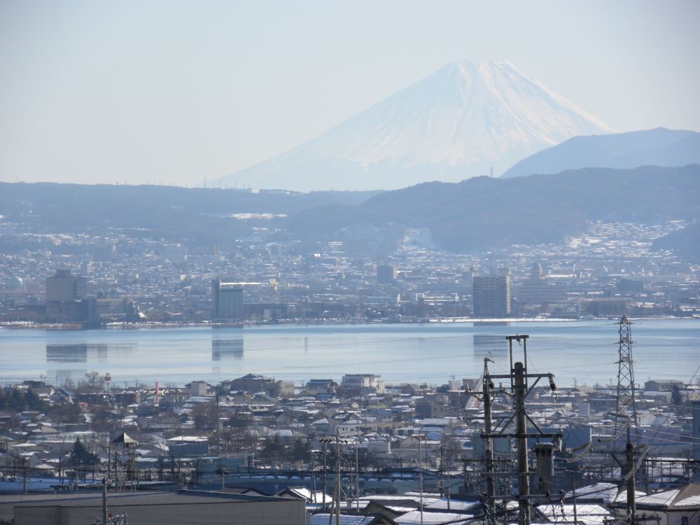 今日の諏訪湖とフキノトウ見っけ・・・_b0329588_15452627.jpg