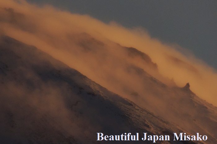 富士山　アーベントロート・・・．｡･：*：･ﾟ`☆､｡　河口湖　1月4日_c0067206_14312699.jpg