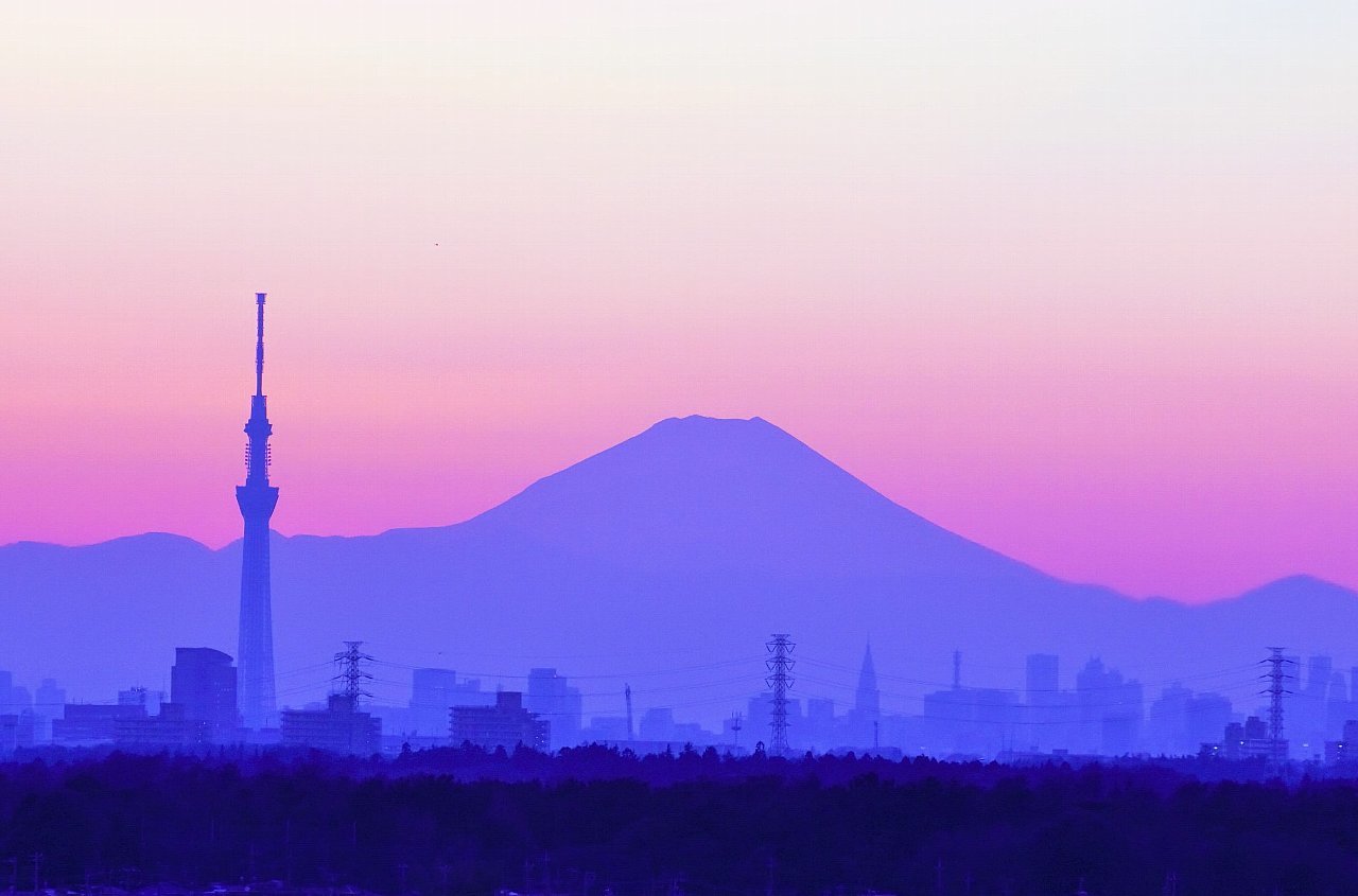 富士山とスカイツリー_b0188561_22072609.jpg