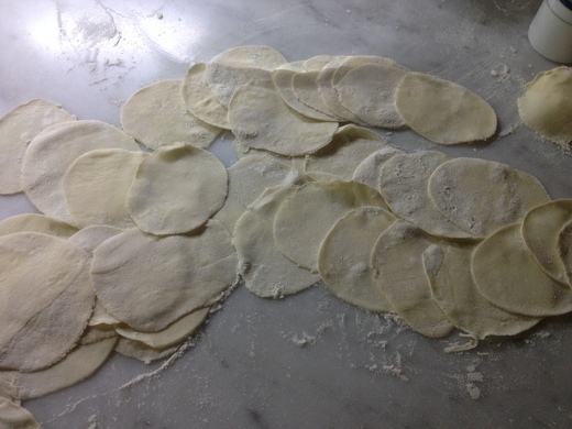 粉物週間:鶏挽肉の包み蒸し、辛し醤油。_a0136671_5195420.jpg