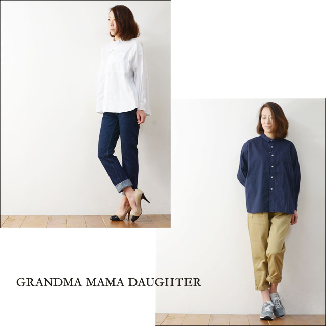 GRANDMA MAMA DAUGHTER [グランマ・ママ・ドーター] ドロップショルダーワイドシャツ [GS510941] LADY\'S_f0051306_2072316.jpg