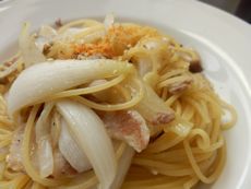 1/25本日パスタ：豚肉と新玉葱の和風スパゲティ_a0116684_11260608.jpg