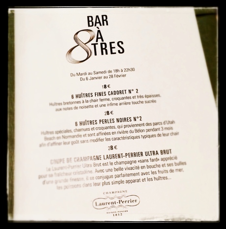 Bar 8 で牡蠣シャン! - Bar à 8tres @ Mandarin Oriental Paris_a0231632_17484634.jpg