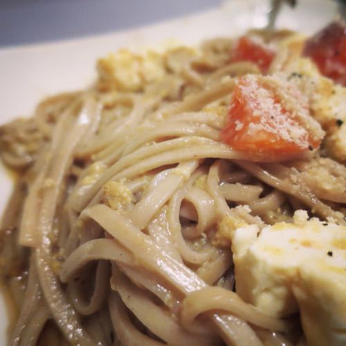 矢大臣うどんカルボナーラを自宅で_c0060143_039598.jpg