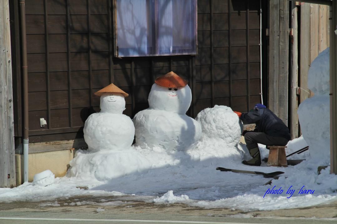 白峰は雪だるままつりの準備中_f0297537_18010130.jpg