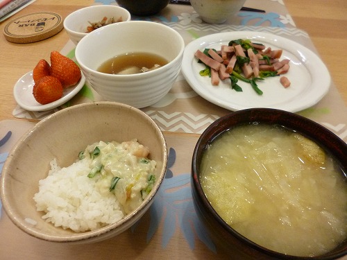 プチトマトとシュウマイのチーズ焼きと、野菜消費のお鍋。_f0207146_5175366.jpg