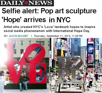 NYの街角にHOPE（希望）の像がどーん_b0007805_3105075.jpg