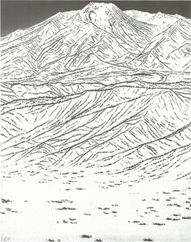 新しいスタイル 富岡惣一郎 原画 （美術館 文化村 白の世界 八海山 「早春・梢」 絵画