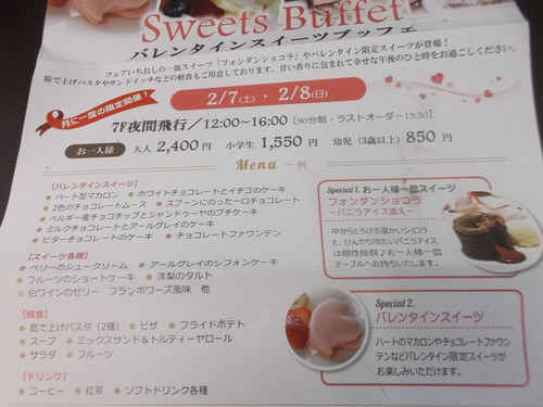 川崎日航ホテル 夜間飛行 バレンタインスイーツブッフェ_f0076001_20564244.jpg