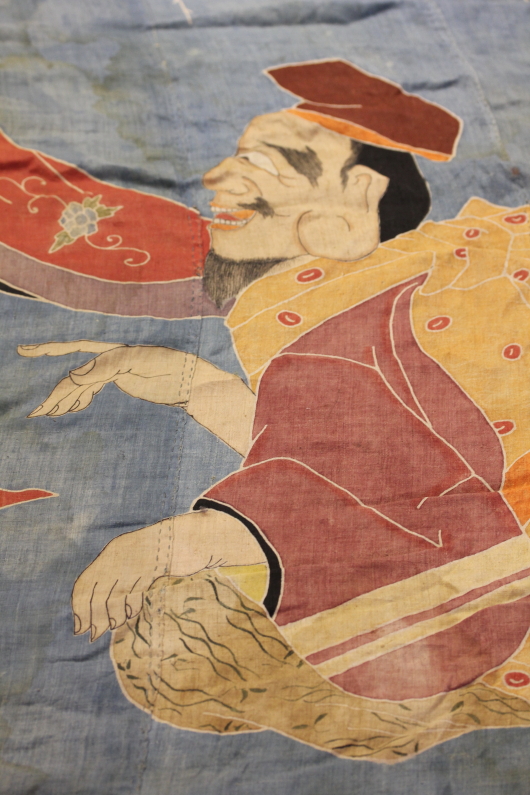 古布　木綿　麻　友禅染　幕　Japanese Antique Textile Hemp Yuzen-maku_c0325097_134239.jpg