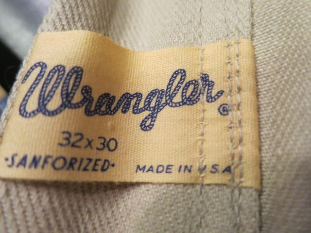 2/14(土)入荷!60’S デッドストック!all cotton Wrangler ストレート ツイル 生成りパンツ!_c0144020_18392221.jpg