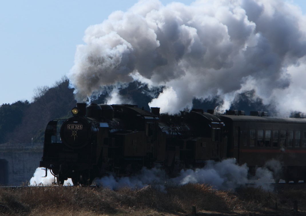 SL C-11＋12 重連運転　＜４＞　真岡鉄道・八木岡地区　２０１５・０２・１１_e0143883_6495180.jpg