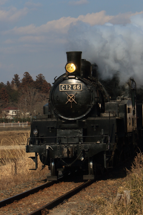 SL C-11＋12 重連運転　＜５＞　真岡鉄道・市塙地区　２０１５・０２・１１_e0143883_18481942.jpg