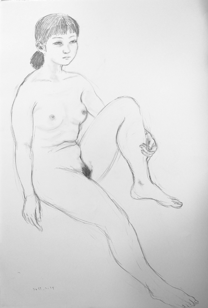 ヌードデッサン　　NUDE SKETCH_b0021594_23572419.jpg