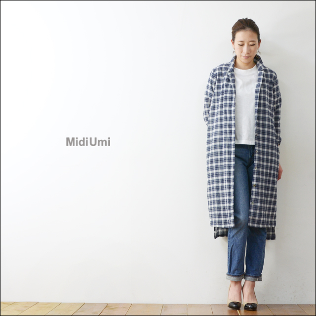 MidiUmi[ミディウミ] チェックフロントフライテーラードワンピース [1-755483]LADY\'S_f0051306_20393484.jpg