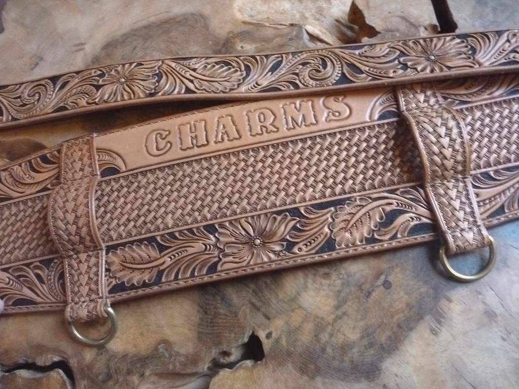 CHARMS魚彫刻 レザー フィッシングベルト フィッシング