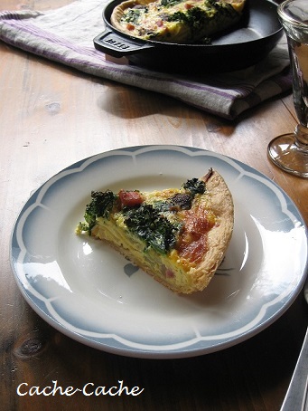 staubホットプレートで 菜の花とベーコンのキッシュ & ありがとう♪_d0319943_23434197.jpg