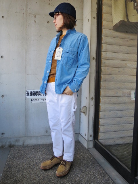 大人気です。。。Kato ・・・ Light Indigo CPO ROUND SHIRTS!★!_d0152280_16175150.jpg