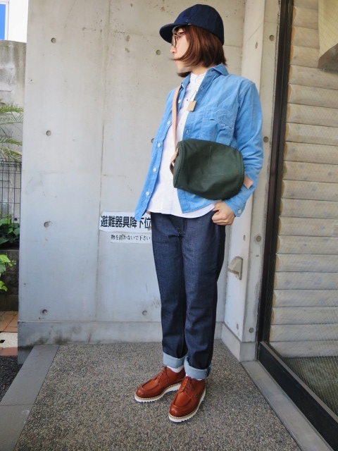 大人気です。。。Kato ・・・ Light Indigo CPO ROUND SHIRTS!★!_d0152280_6361741.jpg