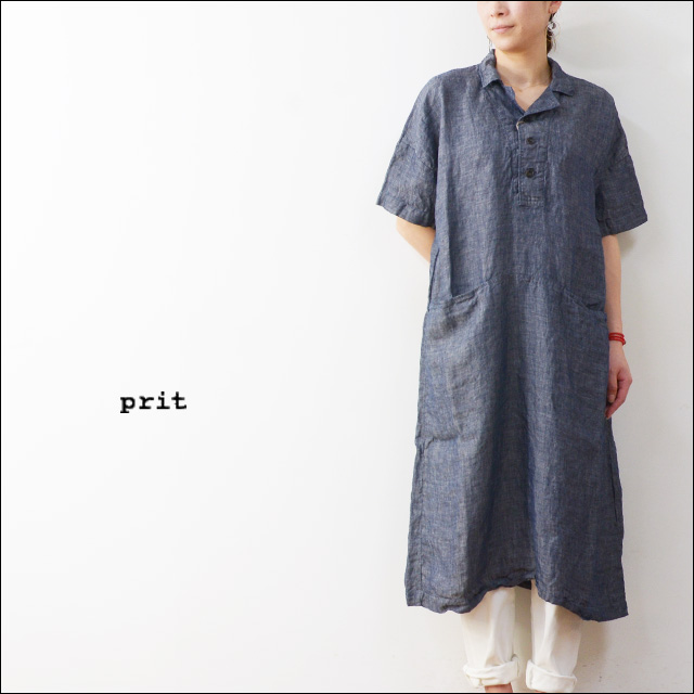 Prit プリット 60 1リネン綾シャンブレーオープンカラー半袖プルオーバーワイドワンピース Lady S Refalt Blog Prit プリット 60 1リネン綾シャンブレーオープンカラー半袖プルオーバーワイドワンピース Lady S Refalt Blog