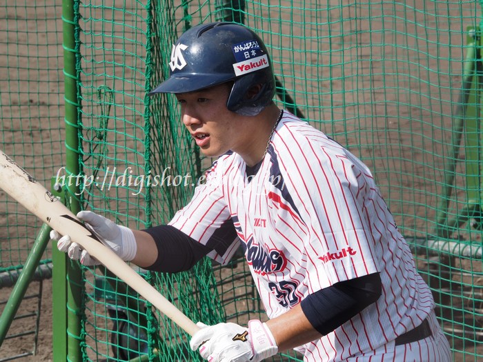 西田明央捕手フォト@2015ヤクルトキャンプ_e0222575_1104898.jpg