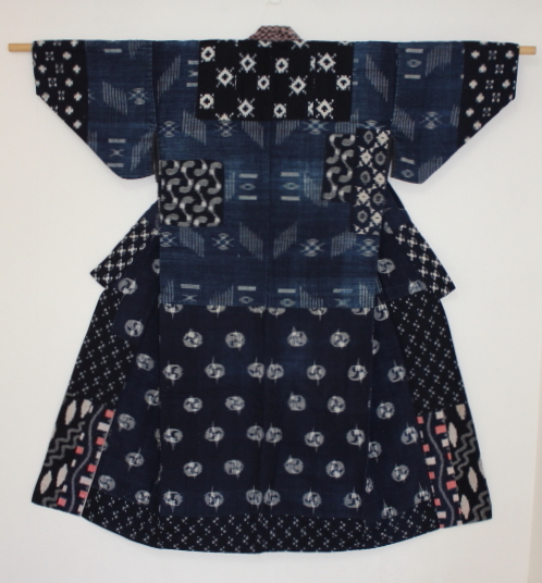 古布 木綿 襤褸 つぎはぎ絣 Japanese Antique Textile Boro : 京都から 