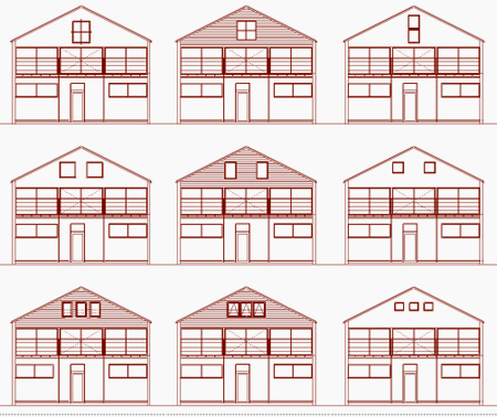 さいたまo邸 妻面窓の検討 ｉ ｉ