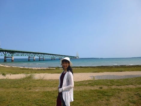 Morning view of Lake Huron shoreline and Mackinac Bridge_a0123450_14263706.jpg