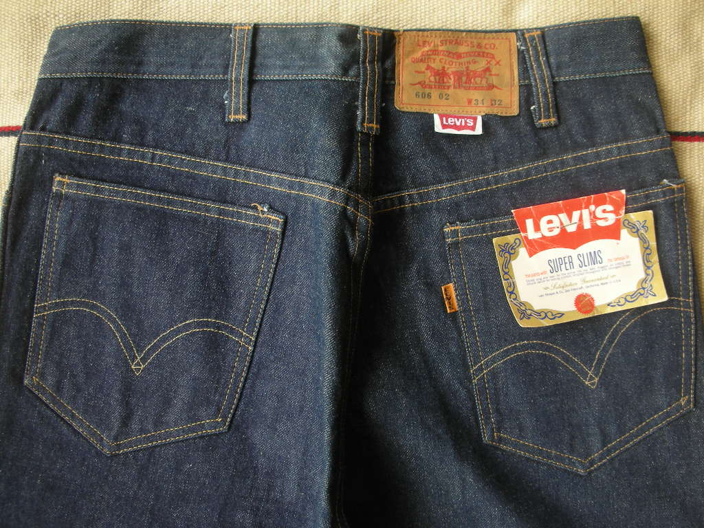 〜1970\'S DEADSTOCK LEVI\'S 606 02  BIG\"E\" SUPER SLIM 34X32[RBTM248]詳細画像_c0187684_14342088.jpg